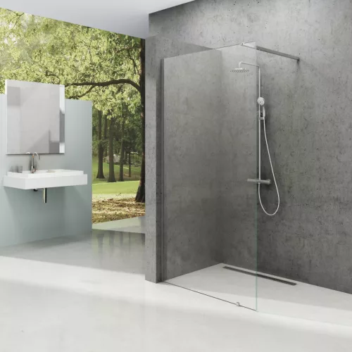 Ravak Walk-In Wall Szett 70, zuhanykabin krómhatású+transparent