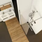 Ravak Walk-In Wall 90 zuhanyfal fényes alu profil transparent üveg (GW9W70C00Z1)