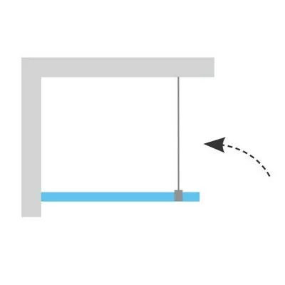 Ravak Walk-In Wall 90 zuhanyfal fényes alu profil transparent üveg (GW9W70C00Z1)
