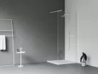 Ravak Walk-In Wall Szett 90, zuhanykabin matt fehér+transparent