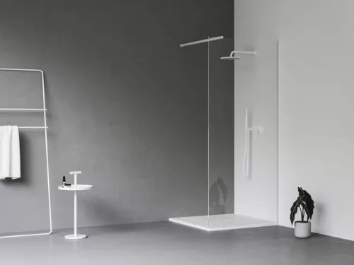 Ravak Walk-In Wall Szett 90, zuhanykabin matt fehér+transparent