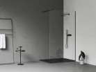 Ravak Walk-In Wall Szett 100, zuhanykabin fekete+transparent