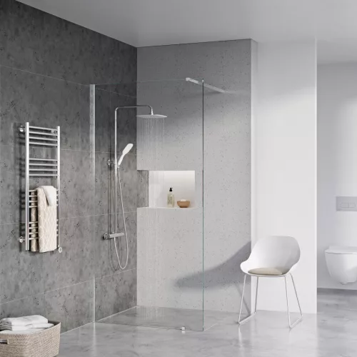 Ravak Walk-In Wall Szett 110, zuhanykabin krómhatású+transparent