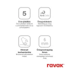 Ravak Walk-In Air Wall 120 zuhanykabin krómhatású+transparent