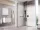 Ravak Walk-In Wall Szett 130, zuhanykabin fekete+transparent