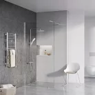 Ravak Walk-In Wall Szett 130, zuhanykabin krómhatású+transparent