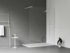 Ravak Walk-In Wall Szett 150, zuhanykabin matt fehér+transparent