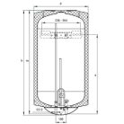 Hajdu Z120ERP fali függőleges bojler méret táblázat