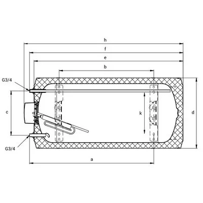 HAJDU ZV120 ErP fali vizszintes bojler 120 liter H-2112011221