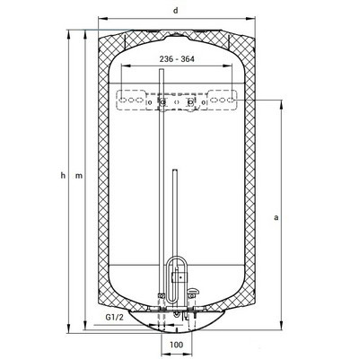 Hajdu Z120ERP fali függőleges bojler méret táblázat