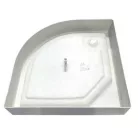 H2O Zénó íves zuhanytálca 800 mm standard akril (H2O-12301)