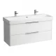 Laufen Base alsószekrény két fiók 814965 mosdóhoz 116 cm fehér H4024921102601 rajz
