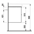 Laufen Base alsószekrény két fiók 814965 mosdóhoz 116 cm fehér H4024921102601