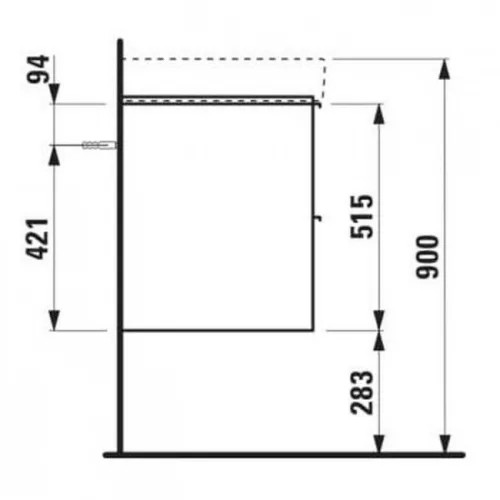 Laufen Base alsószekrény két fiók 814965 mosdóhoz 116 cm fehér H4024921102601