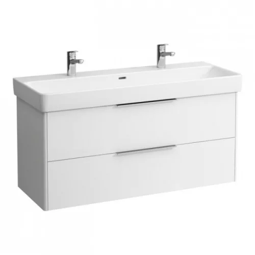 Laufen Base alsószekrény két fiók 814965 mosdóhoz 116 cm fehér H4024921102601 rajz