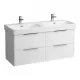 Laufen Base alsószekrény négy fiók 814966 mosdóhoz 116 cm fényes fehér H4024941102611 rajz
