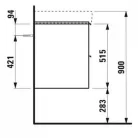 Laufen Base alsószekrény négy fiók 814968 mosdóhoz 126 cm fényes fehér H4025141102611