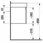 Laufen Pro S alsószekrény 55 cm 818959 mosdóhoz fényes tölgy H4830310954791