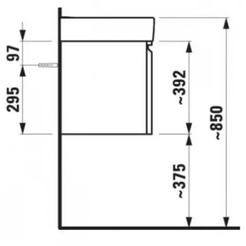 Laufen Pro S alsószekrény 55 cm 818959 mosdóhoz fényes tölgy H4830310954791