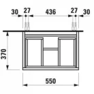 Laufen Pro S alsószekrény 55 cm 818959 mosdóhoz fényes tölgy H4830310954791