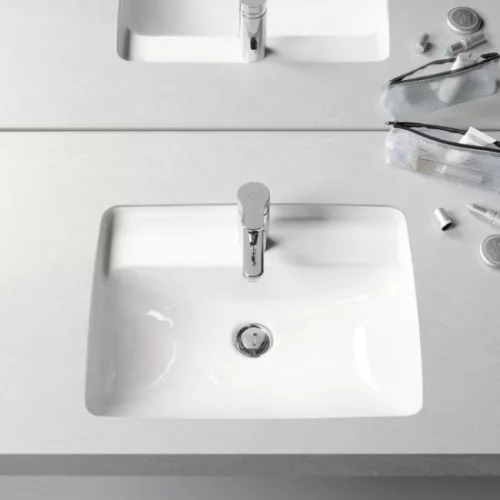 Laufen Pro S alulról építhető mosdó csaplyukkal 53x40 fehér H8119660001041