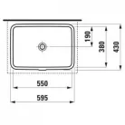 Laufen Pro S alulról építhető mosdó 55x38 fehér