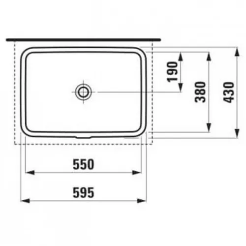 Laufen Pro S alulról építhető mosdó 55x38 fehér