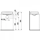 Laufen Pro S ráépíthető mosdó csaplyukkal 55x38 fehér alul csiszolt H8129520001041