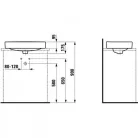 Laufen Pro S ráépíthető mosdó csaplyukkal 55x38 fehér alul csiszolt H8129520001041