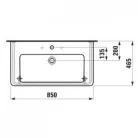 Laufen Pro S mosdó csaplyukkal 85x46,5 fehér H8139650001041