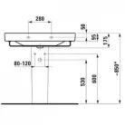 Laufen Pro S mosdó csaplyukkal 85x46,5 fehér H8139650001041