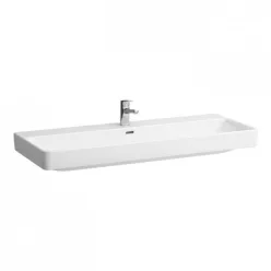 Laufen Pro S ráépíthető dupla mosdó csaplyukkal 120 cm fehér H8149650001041 rajz