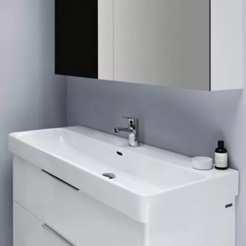 Laufen Pro S ráépíthető dupla mosdó csaplyukkal 120 cm fehér H8149650001041