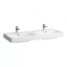 Laufen Pro S ráépíthető dupla mosdó csaplyukkal 120 cm fehér H8149660001041 rajz