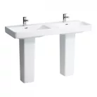 Laufen Pro S ráépíthető dupla mosdó csaplyukkal 130 cm fehér H8149680001041