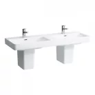 Laufen Pro S ráépíthető dupla mosdó csaplyukkal 130 cm fehér H8149680001041