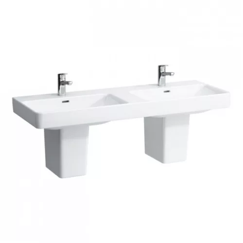 Laufen Pro S ráépíthető dupla mosdó csaplyukkal 130 cm fehér H8149680001041
