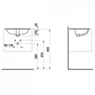 Laufen Pro S ráépíthető mosdó csaplyukkal 56x44 fehér H8189630001041