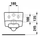 Laufen Pro S fali mélyöblítésű WC csésze perem nélküli Rimless H8209624000001 rajz3