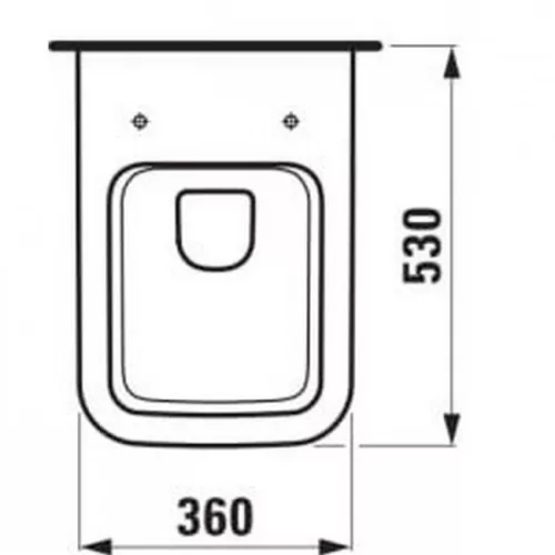 Laufen Pro S fali mélyöblítésű WC csésze perem nélküli Rimless H8209624000001 rajz2