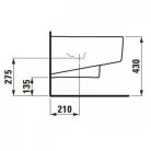 Laufen Pro S fali bidé csaplyukas fehér H8309610003021