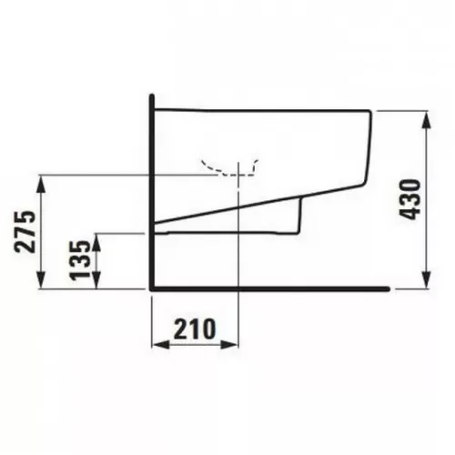 Laufen Pro S fali bidé csaplyukas fehér H8309610003021