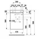 Laufen Pro S bútor mosdóval komlett 48x18 fényes fehér H8629644751041