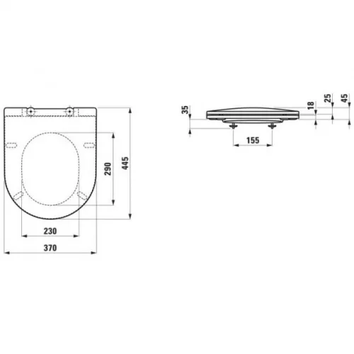 Laufen Pro Slim WC ülőke levehető fehér H8989650000001