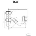 McAlpine bidészifon cső nélkül 32 mm HC22