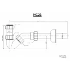 McAlpine bidészifon csővel 32 mm HC23
