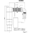 McAlpine mosógép szifon falon kívüli része HCWMV-32CY