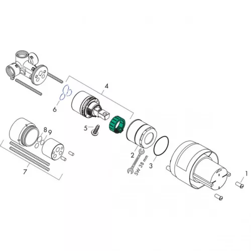 Hansgrohe egykaros zuhany alaptest HG-13620180