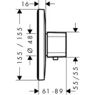 Hansgrohe Ecostat E HighFlow süllyesztett termosztátos zuhany csaptelep króm 15706000
