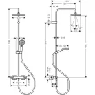 Hansgrohe Vernis Shape 230 ECO fekete zuhanyrendszer komplett HG-26097670